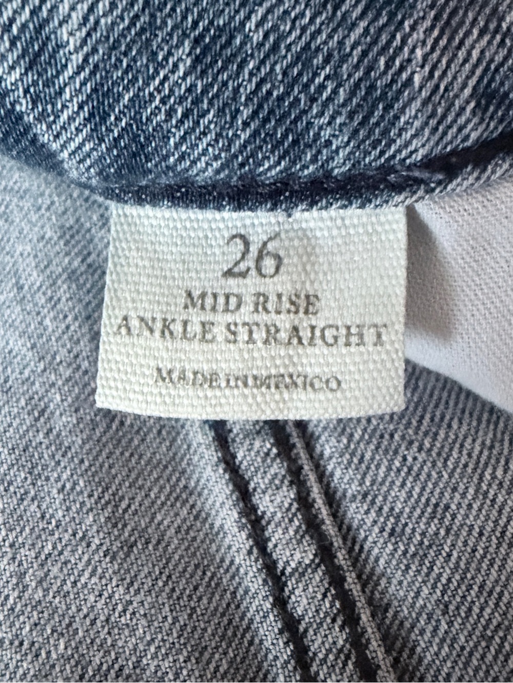 Treasure & Bond Light Blue Mid Rise Ankle Straight Jeans - Picture 5 of 8
